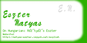 eszter matyas business card